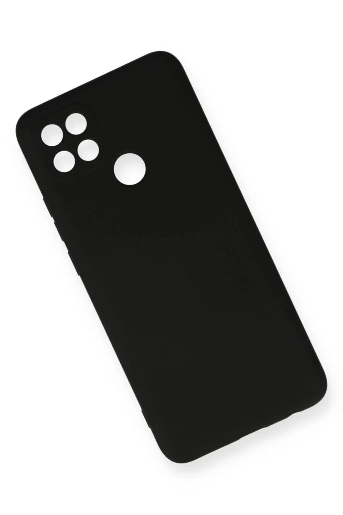 Oppo A15 Uyumlu Kılıf Nano içi Kadife Silikon - Siyah