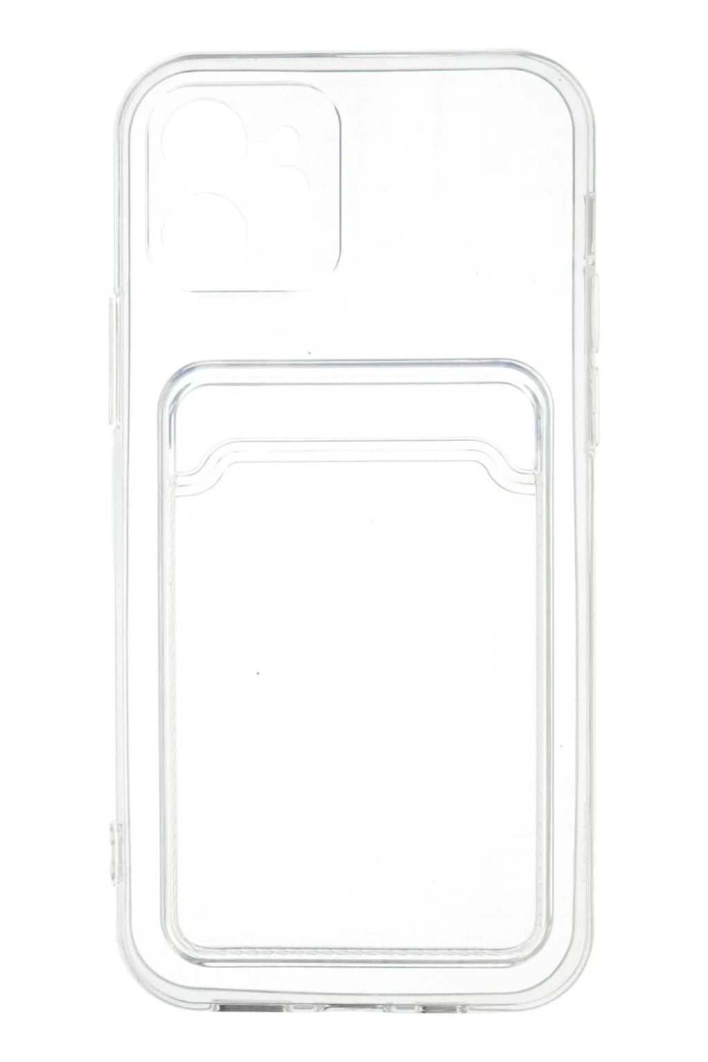 Apple iPhone 12 Uyumlu Kılıf Kart Şeffaf Silikon - Şeffaf