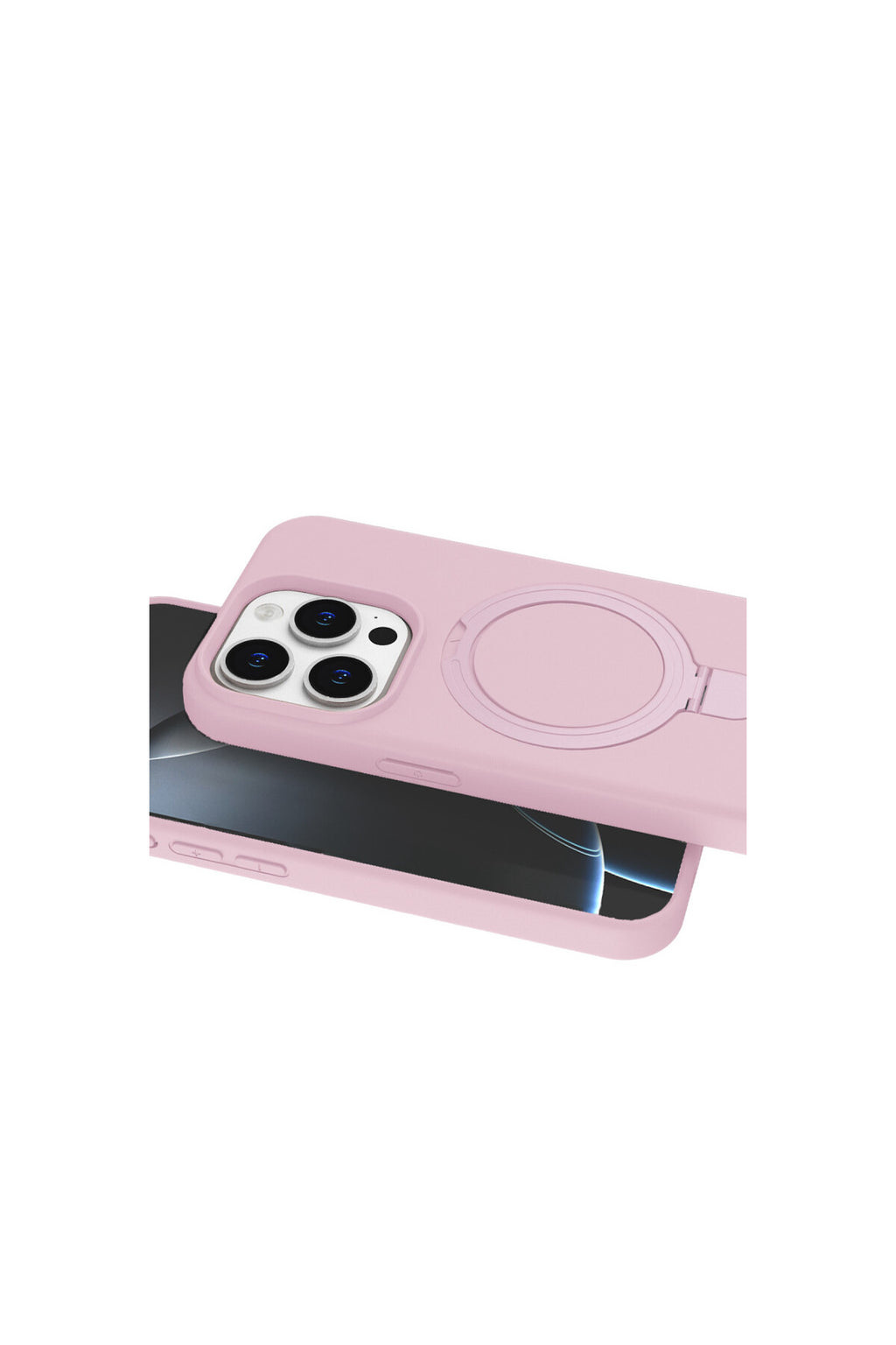 Apple iPhone 14 Pro Max Uyumlu Regal Magsafe Standlı Kapak - Açık Pembe