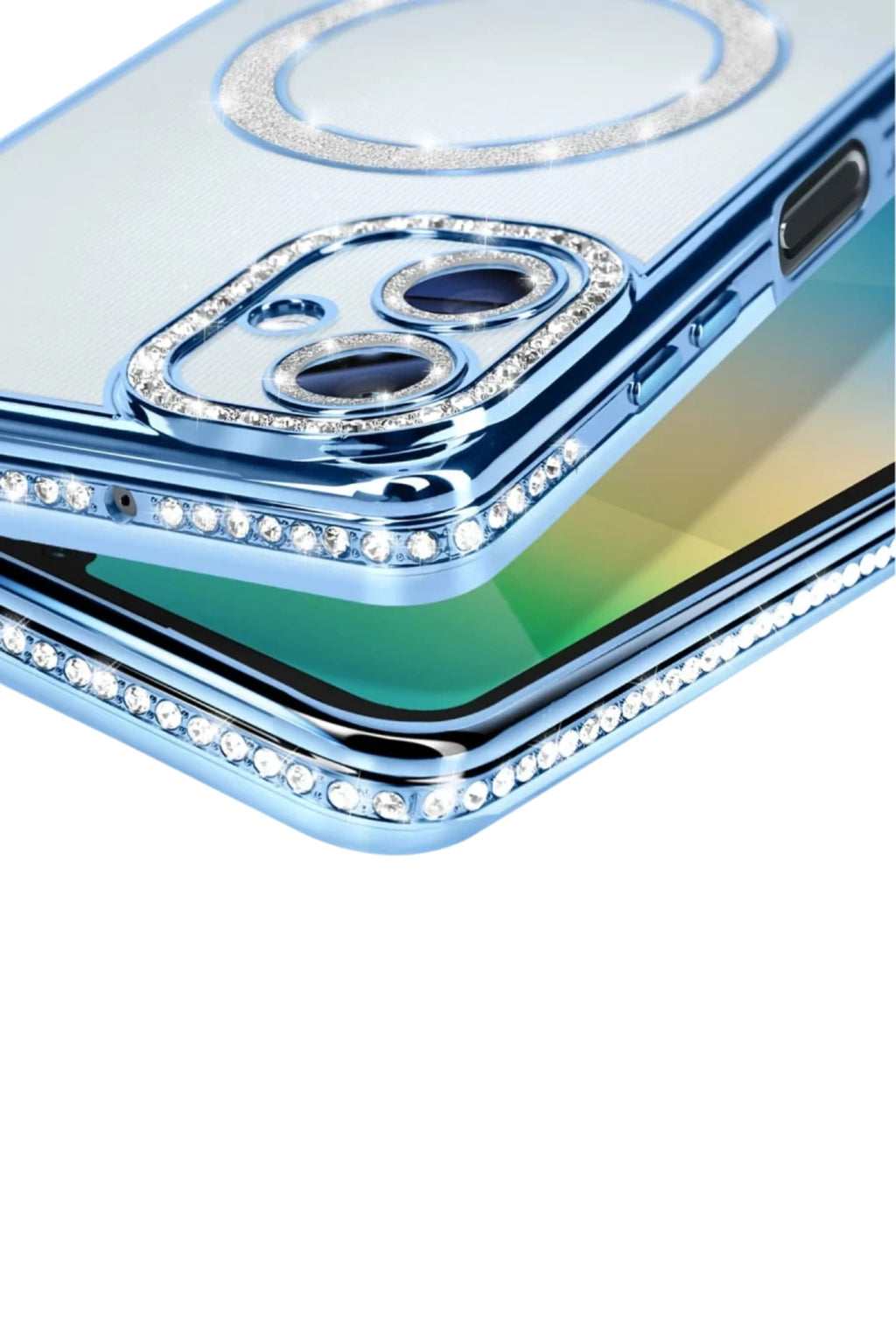Samsung Galaxy A06 Uyumlu Joke Simli Magneticsafe Kılıf - Mavi