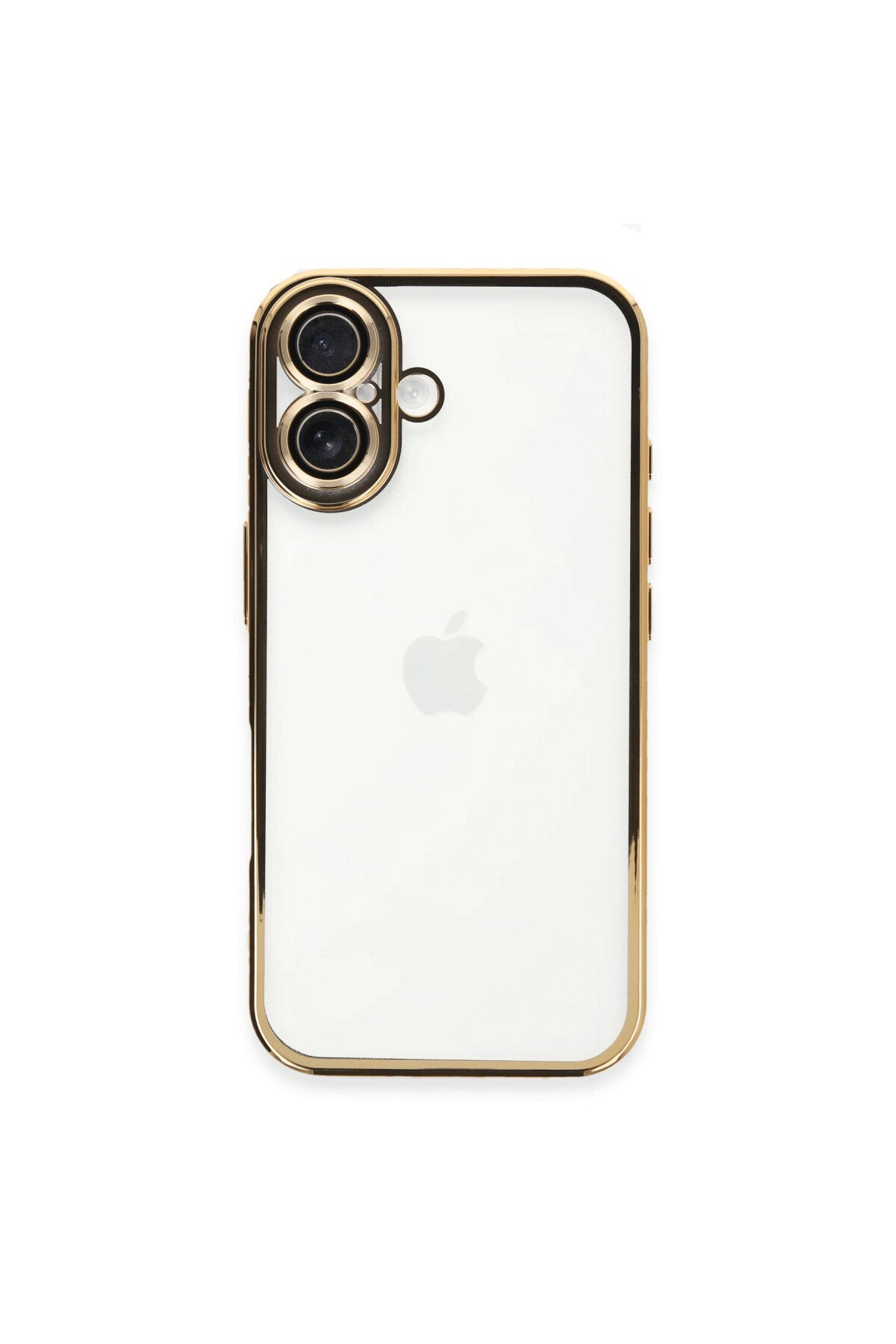 Apple iPhone 16 Plus Uyumlu Kılıf Lensli Silikon - Gold