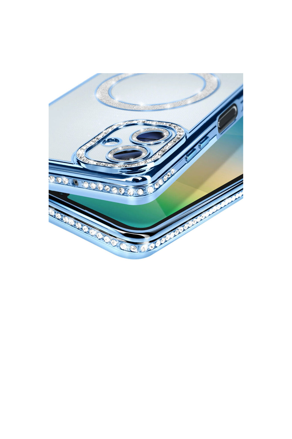Samsung Galaxy A06 Uyumlu Joke Simli Magneticsafe Kılıf - Mavi