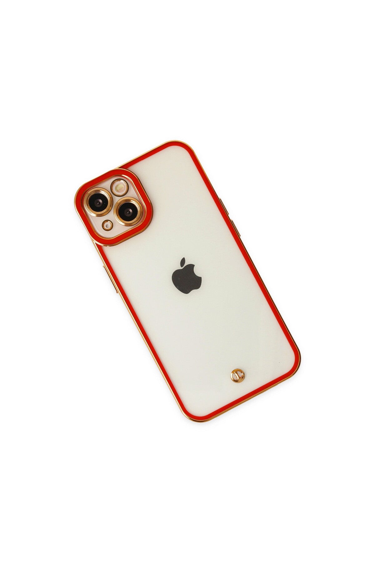 Apple iPhone 14 Plus Uyumlu Kılıf Liva Lens Silikon - Kırmızı