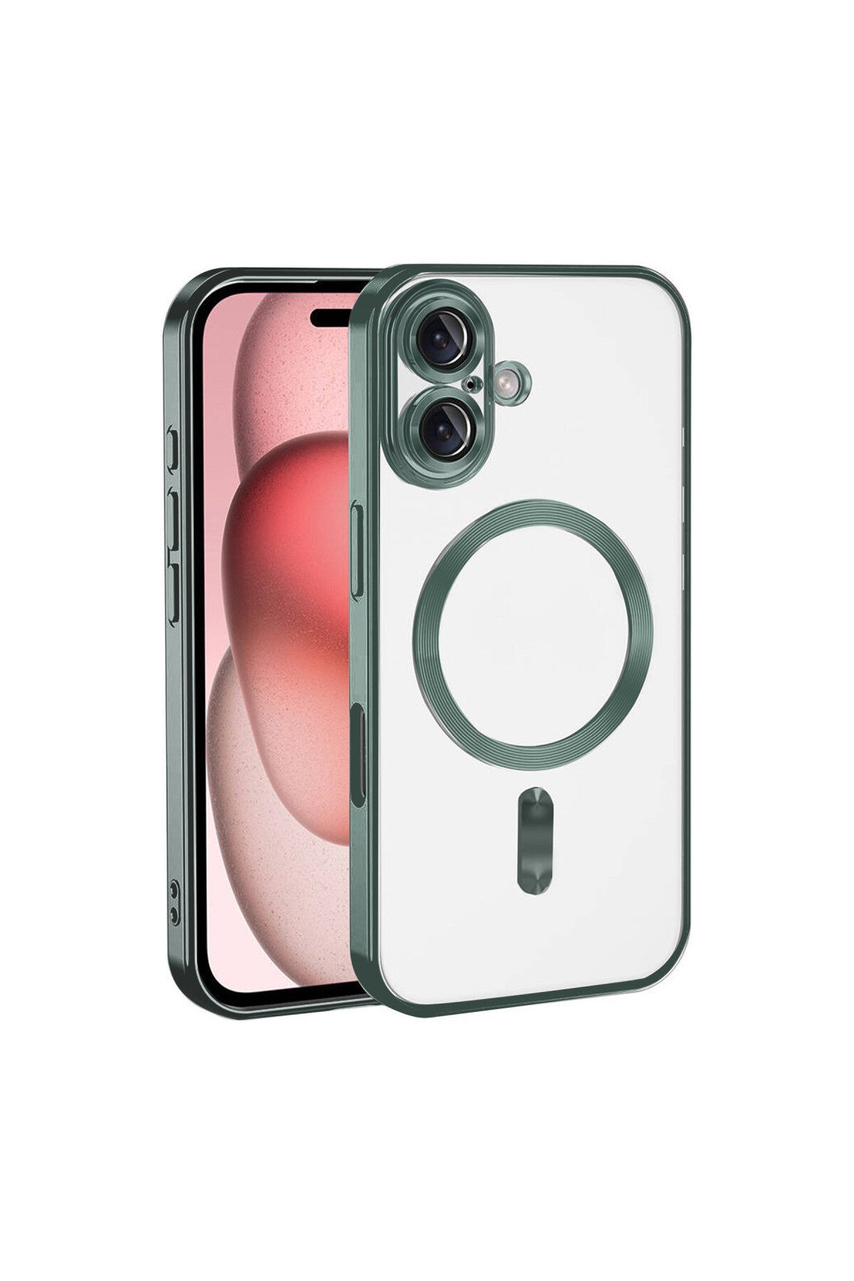 Apple iPhone 17 Uyumlu Kross Magneticsafe Kapak - Koyu Yeşil