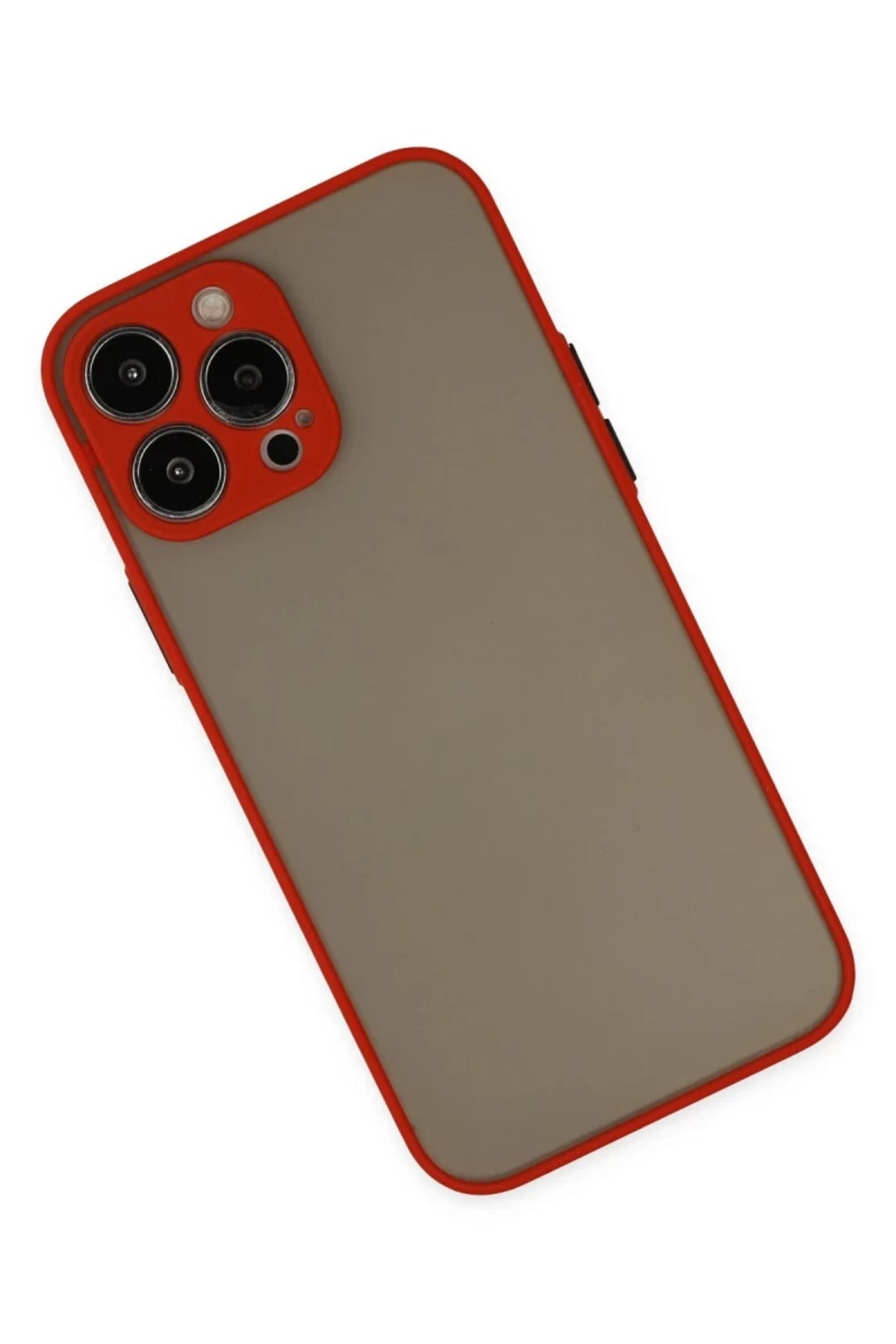 Apple iPhone 14 Pro Max Uyumlu Kılıf Montreal Silikon Kapak - Kırmızı