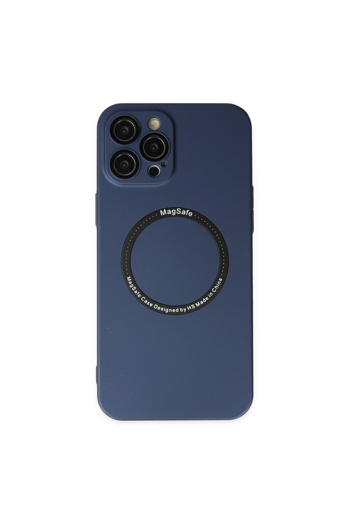 Apple iPhone 12 Pro Uyumlu Kılıf Jack Magneticsafe Lens Silikon - Lacivert