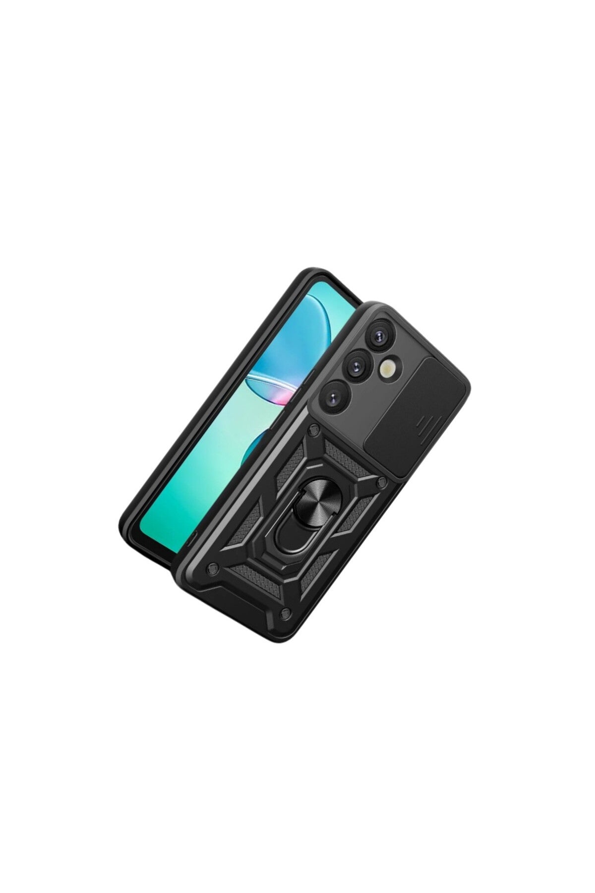 Samsung Galaxy S26 Uyumlu Pars Lens Yüzüklü Silikon - Siyah