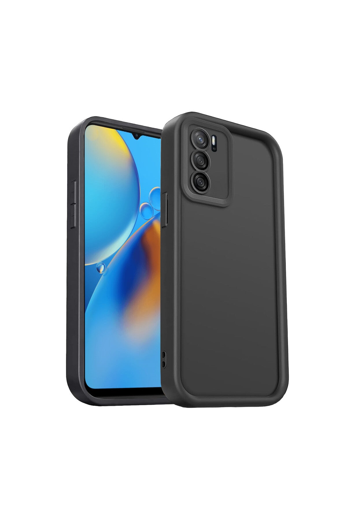 Oppo A16 Uyumlu Kılıf Viera Silikon - Siyah