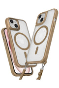 Apple iPhone 15 Plus Uyumlu Kılıf Enka Magsafe Silikon Kılıf - Desert