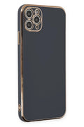 Apple iPhone 11 Pro Max Uyumlu Kılıf Volet Silikon - Siyah
