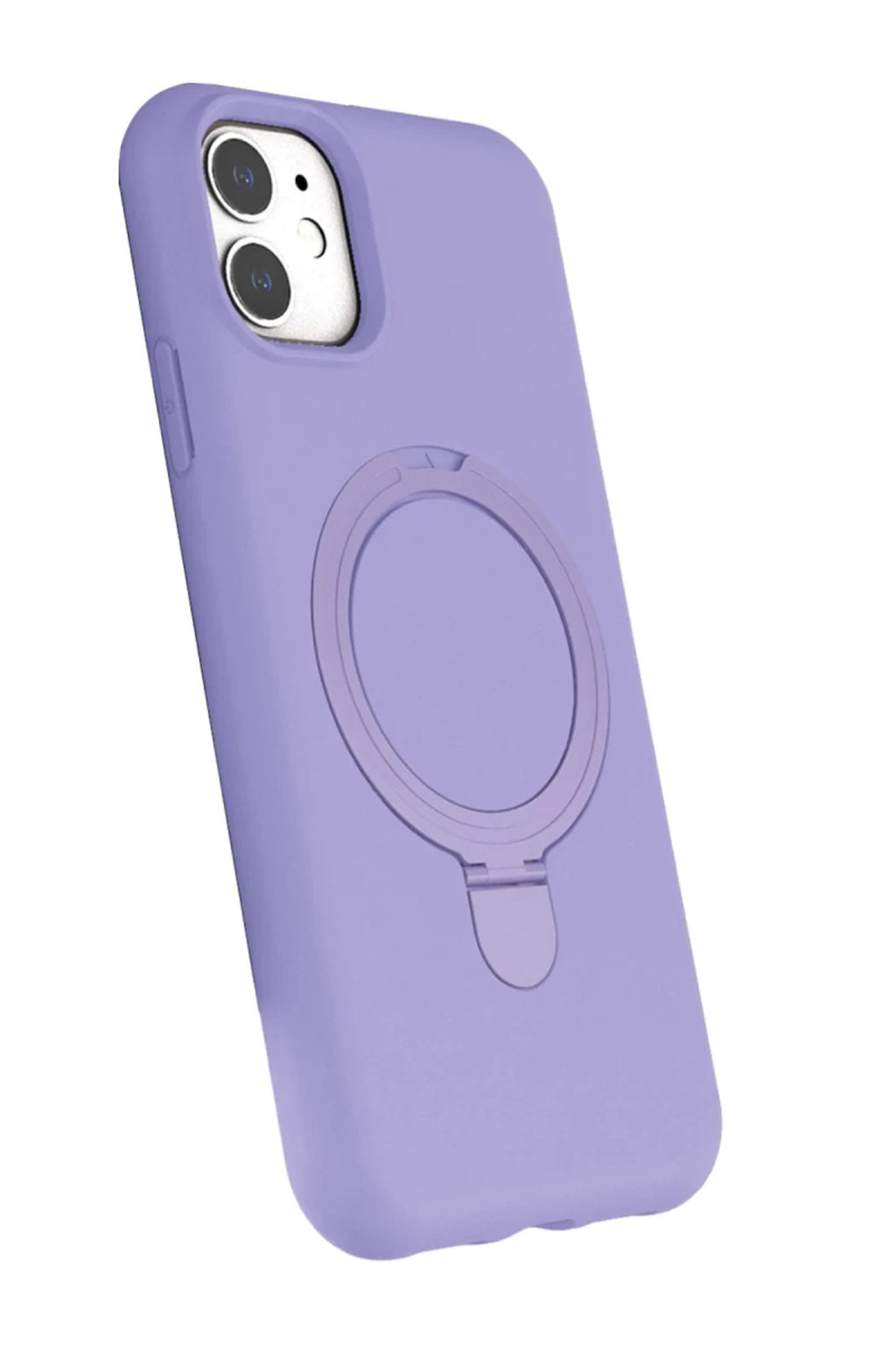 Apple iPhone 11 Uyumlu Regal Magsafe Standlı Kapak - Lila