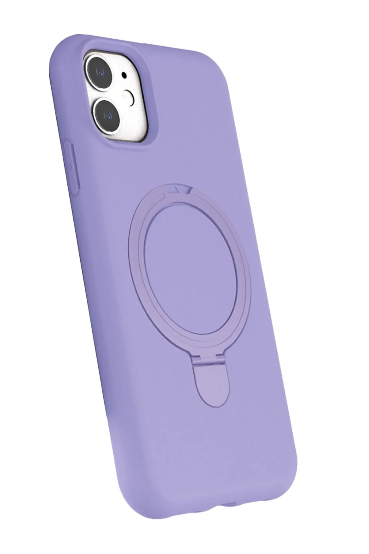 Apple iPhone 11 Uyumlu Regal Magsafe Standlı Kapak - Lila