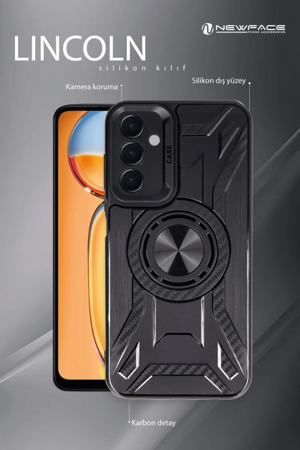 Samsung Galaxy A05 Uyumlu Kılıf Lincoln Silikon - Siyah