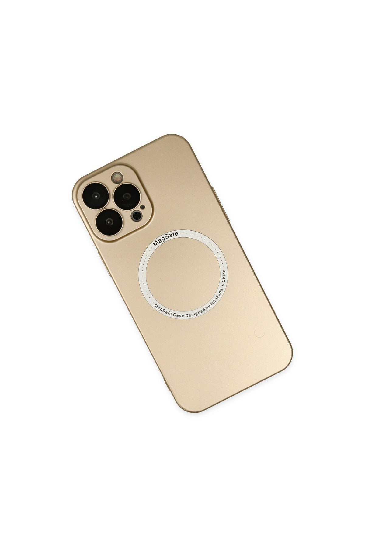 Apple iPhone 14 Pro Uyumlu Kılıf Jack Magneticsafe Lens Silikon - Gold