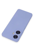 Realme C55 Uyumlu Kılıf Nano içi Kadife Silikon - Lila