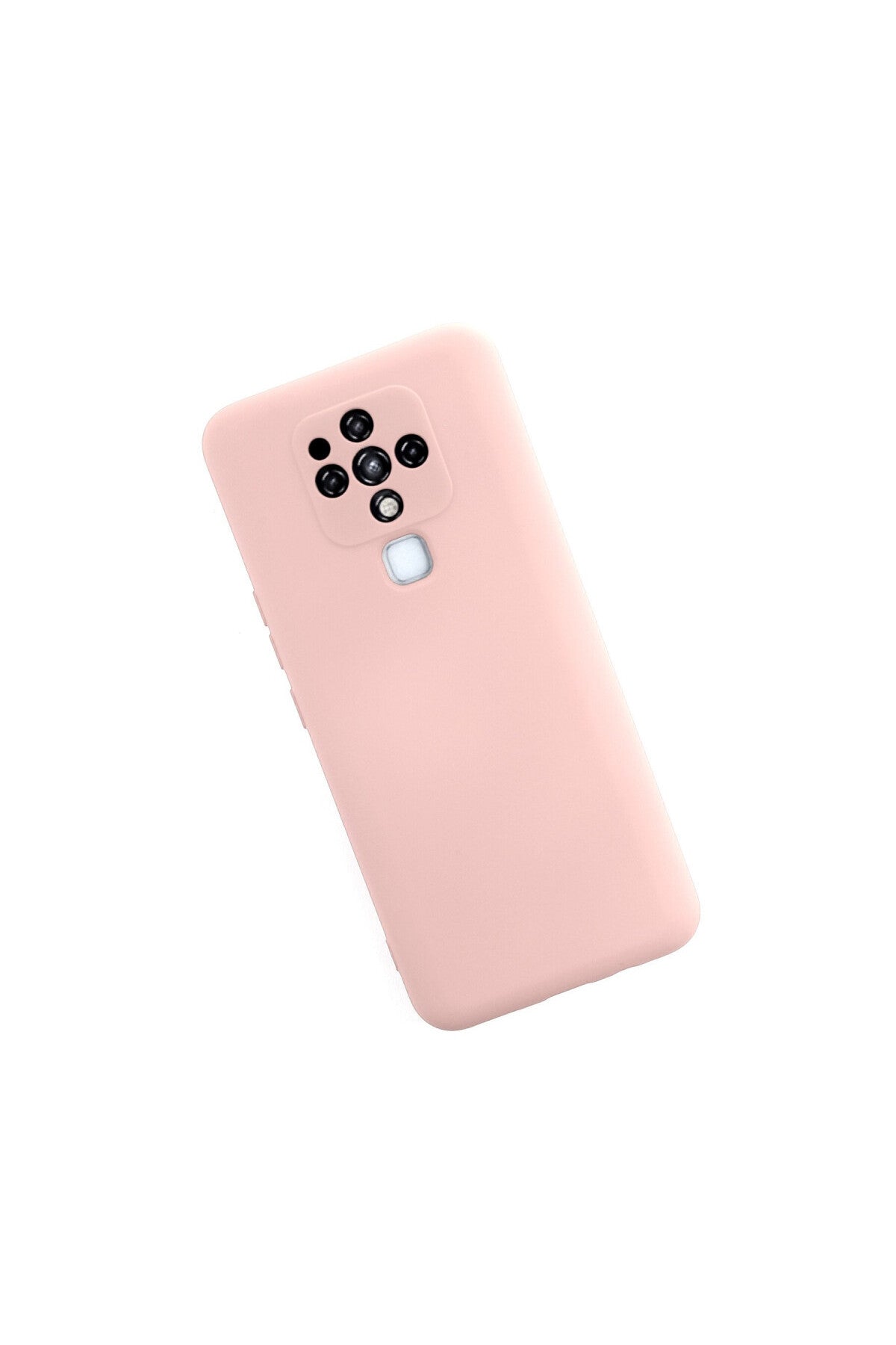 Tecno Camon 16 Uyumlu Kılıf Nano içi Kadife Silikon - Pudra