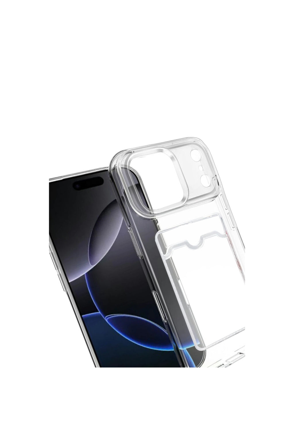 Apple iPhone 17 Pro Uyumlu Kart Şeffaf Silikon - Şeffaf