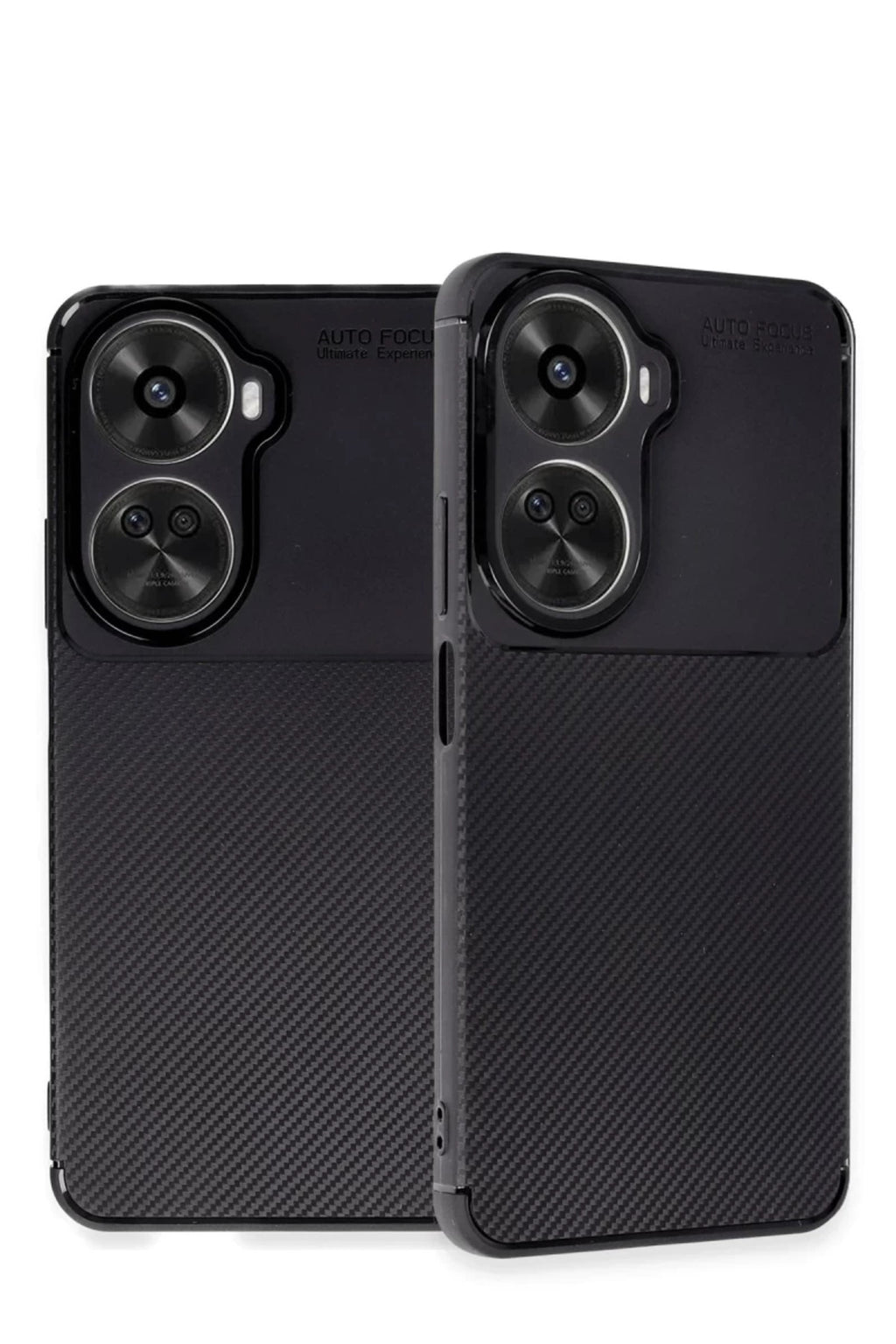 Huawei Nova 12 SE Uyumlu Kılıf Auto Focus Karbon Kapak - Siyah