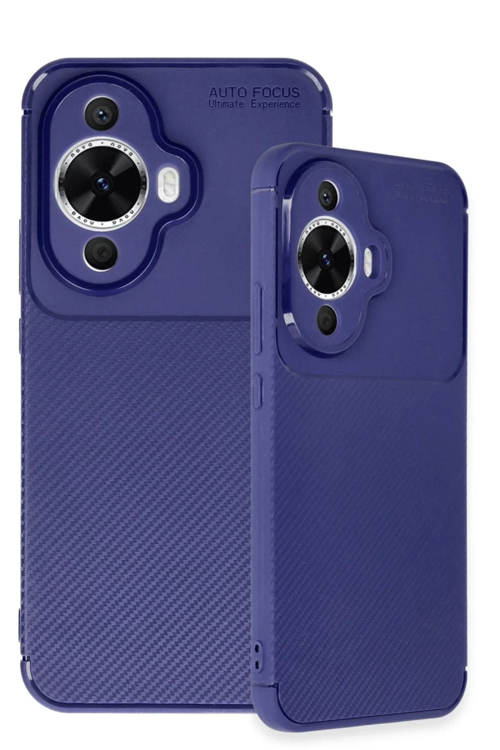 Huawei Nova 12S Uyumlu Kılıf Auto Focus Karbon Kapak - Lacivert