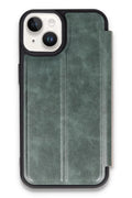 Apple iPhone 14 Uyumlu Kılıf Flip Cover - Koyu Yeşil