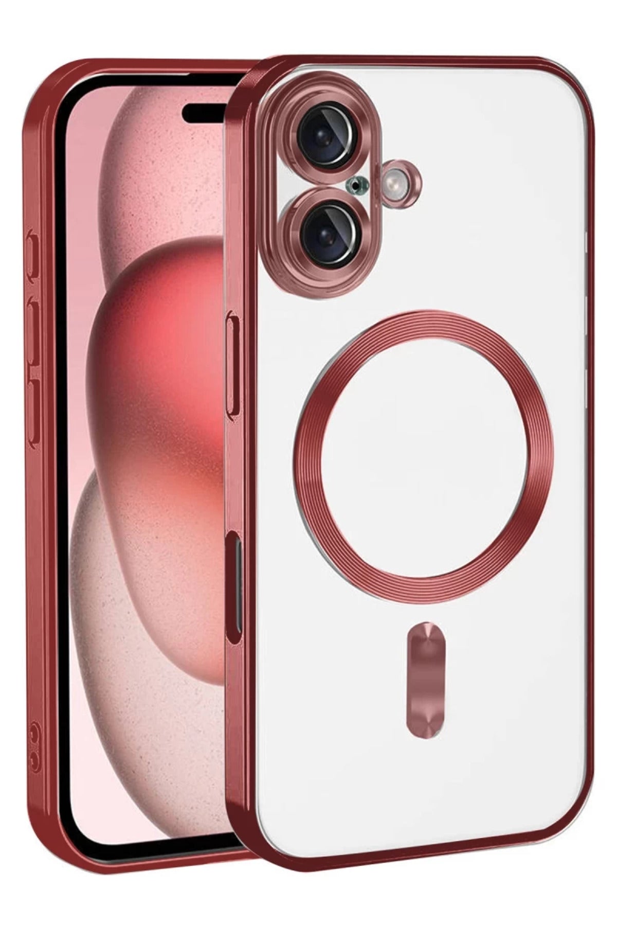 Apple iPhone 17 Uyumlu Kross Magneticsafe Kapak - Kırmızı