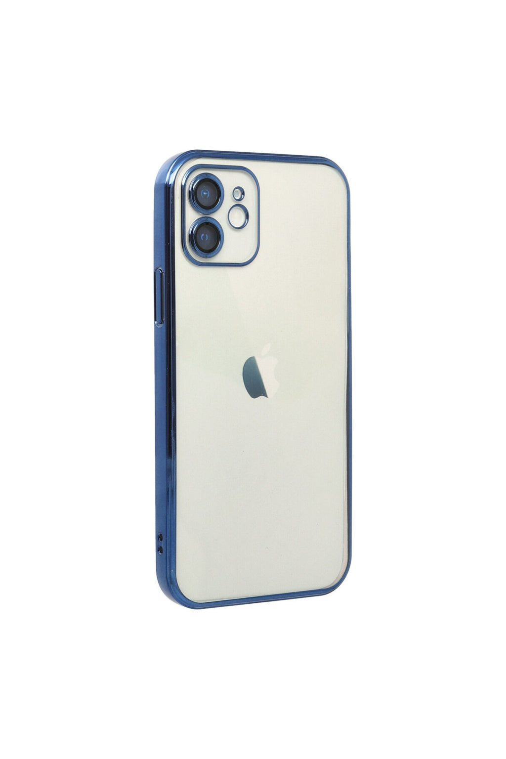 Apple iPhone 12 Uyumlu Kılıf Lensli Silikon - Lacivert