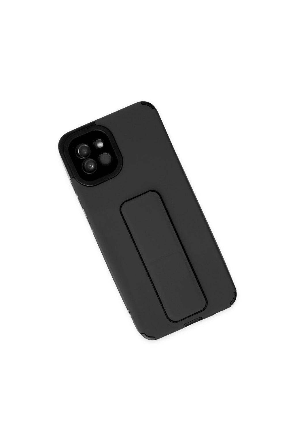 Samsung Galaxy A03 Uyumlu Kılıf Mega Standlı Silikon - Siyah