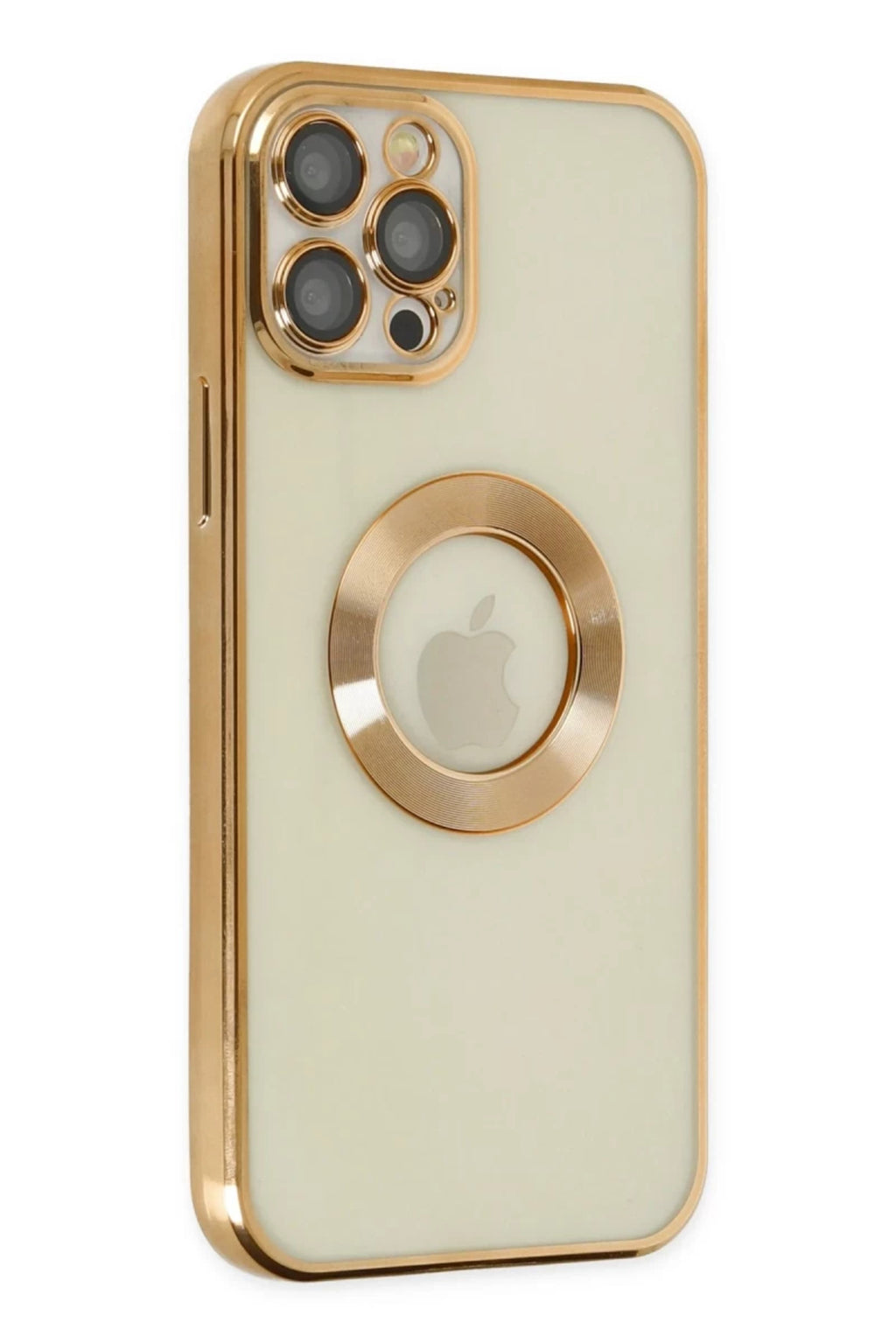 Apple iPhone 12 Pro Uyumlu Kılıf Slot Silikon - Gold