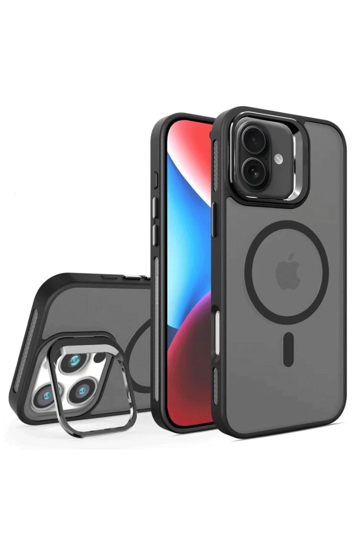 Joko Apple iPhone 16 Uyumlu Flet Lens Magsafe Kapak - Siyah