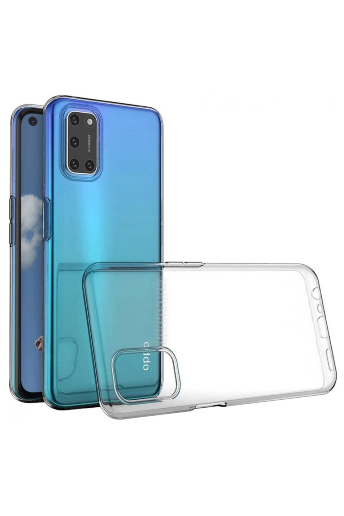 Oppo A52 Uyumlu Kılıf Lüx Şeffaf Silikon