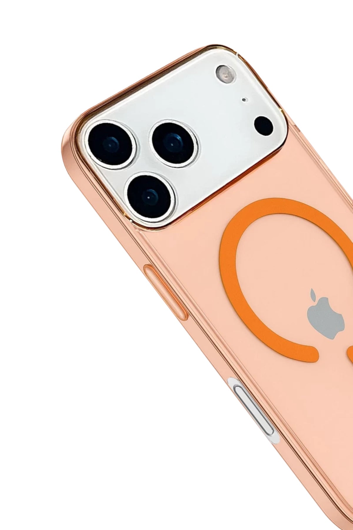 Apple iPhone 17 Pro Max Uyumlu Kılıf Pc Real Magsafe Kapak - Turuncu