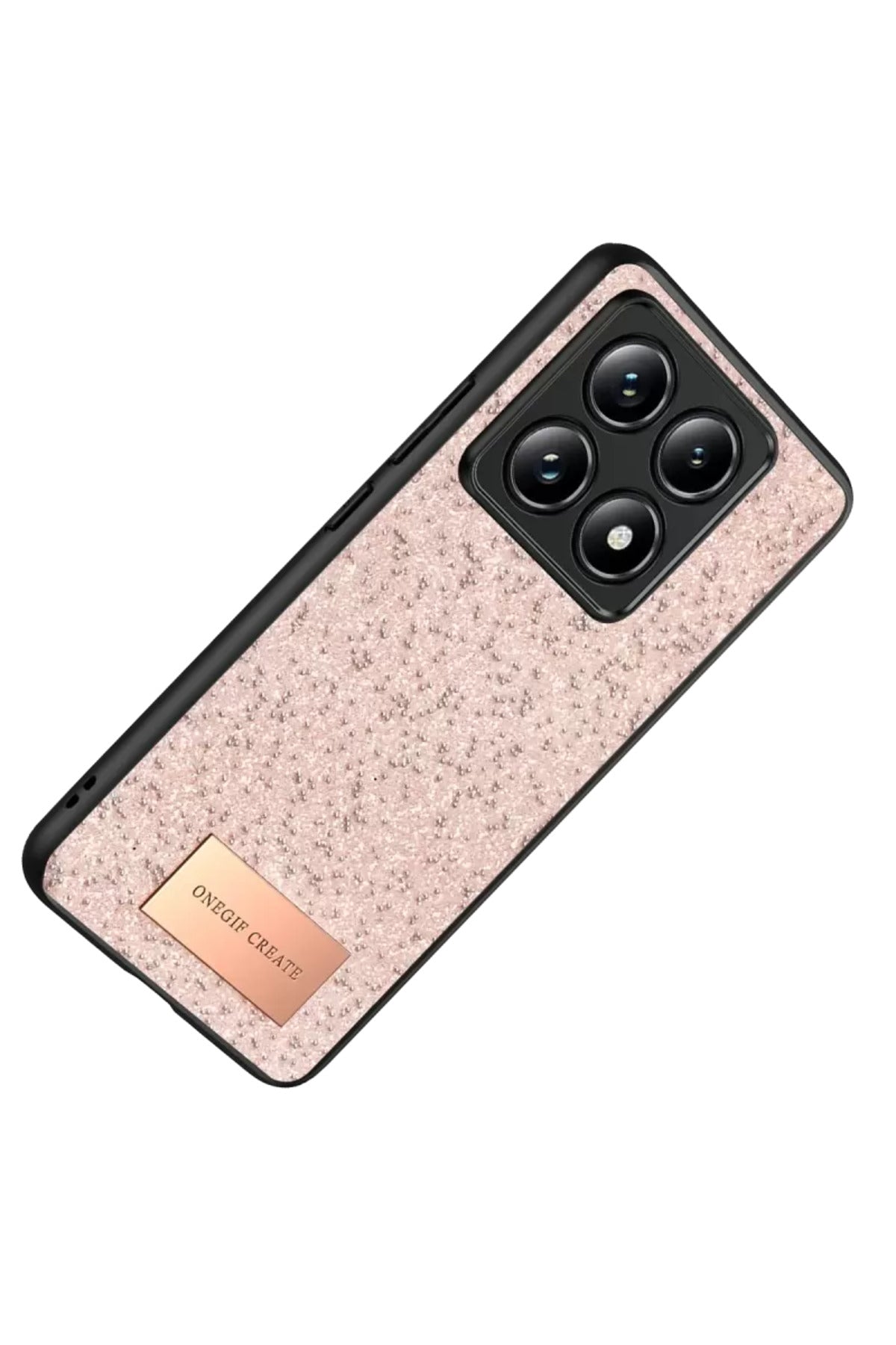 Onegif Xiaomi Mi 14T Pro Uyumlu Bright Simli Kapak - Pembe