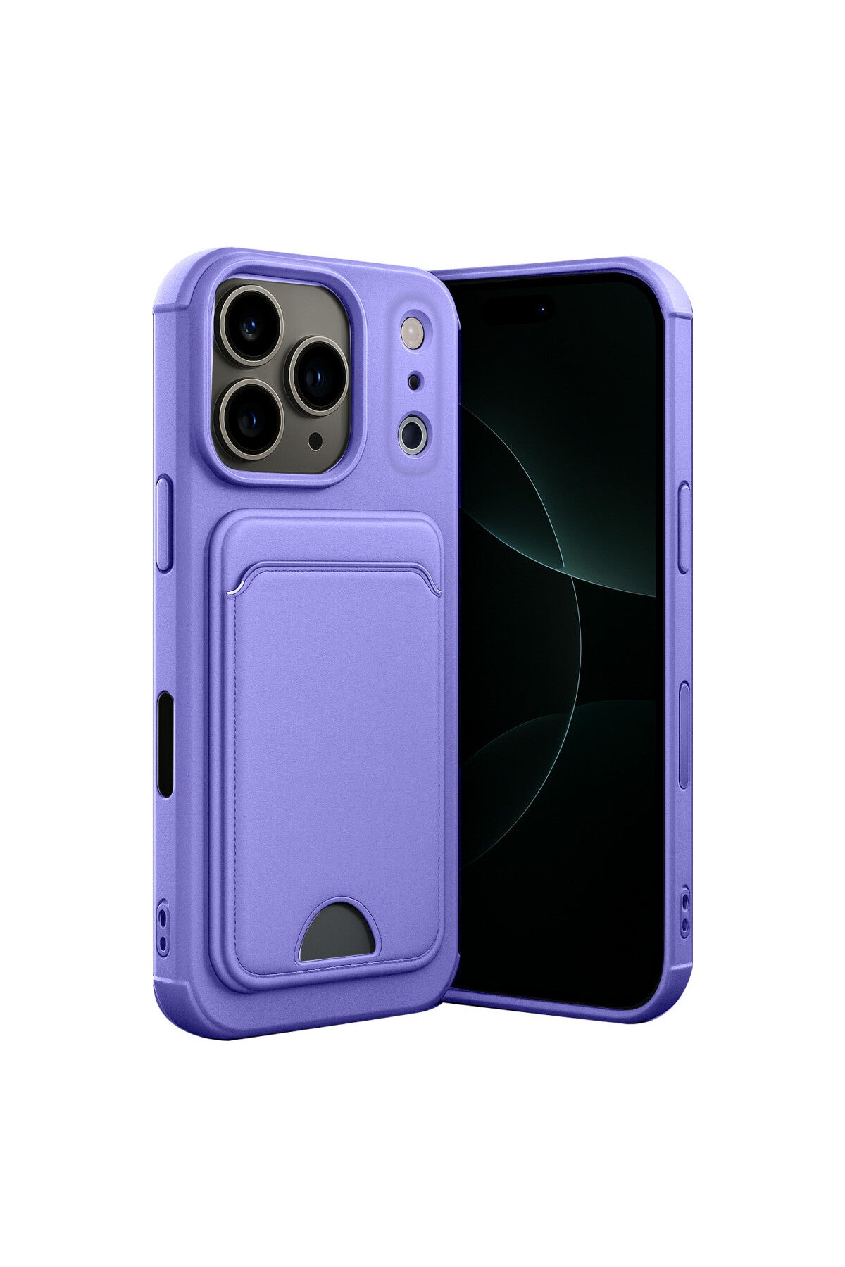 Apple iPhone 17 Pro Uyumlu Kelvin Kartvizitli Silikon - Lila