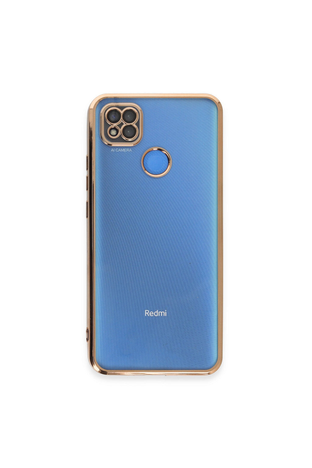 Xiaomi Redmi 9C Uyumlu Kılıf Lensli Silikon - Gold