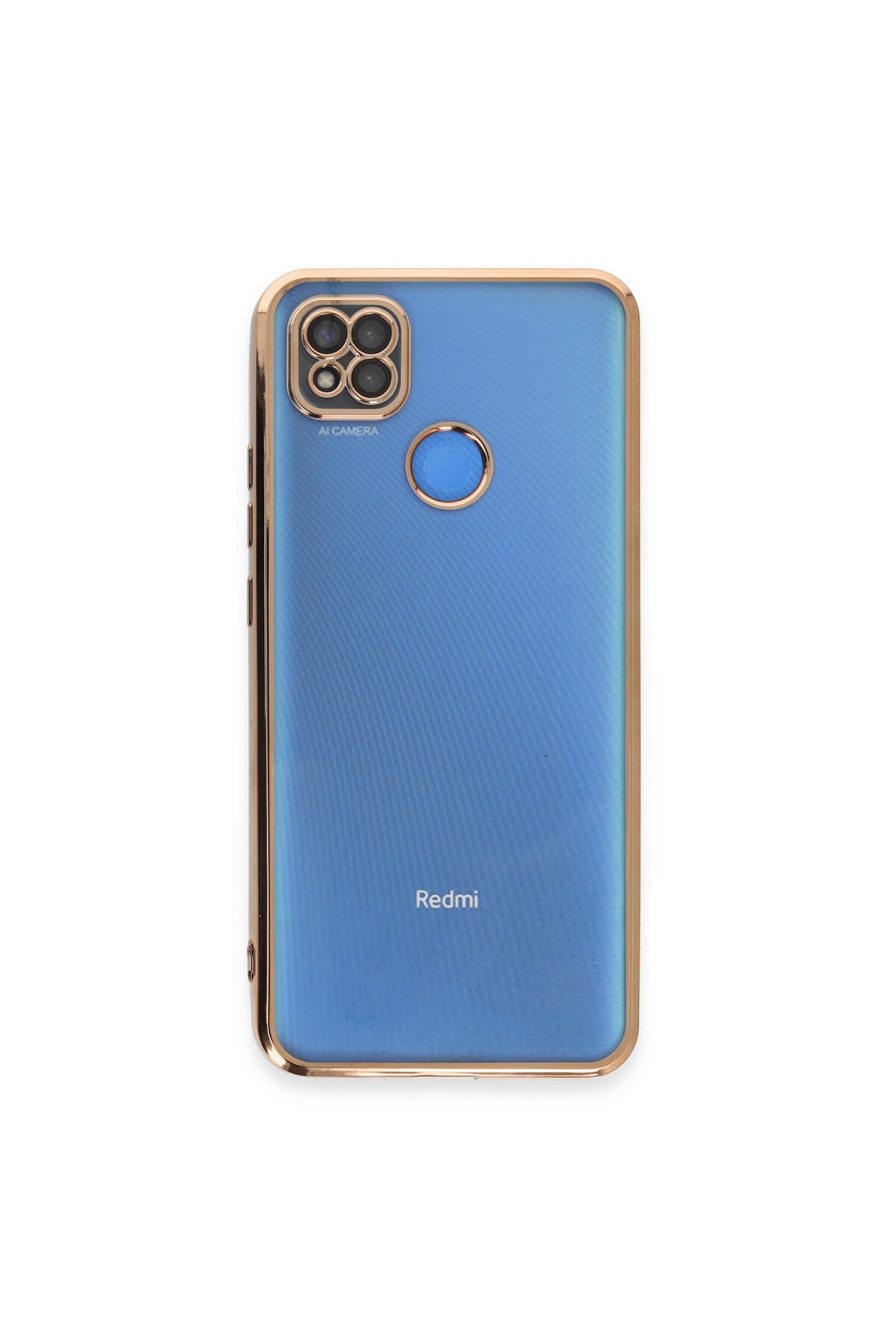 Xiaomi Redmi 9C Uyumlu Kılıf Lensli Silikon - Gold