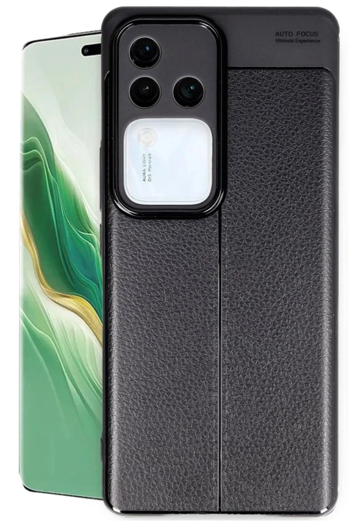 Vivo V30 5G Uyumlu Kılıf Auto Focus Kapak - Siyah