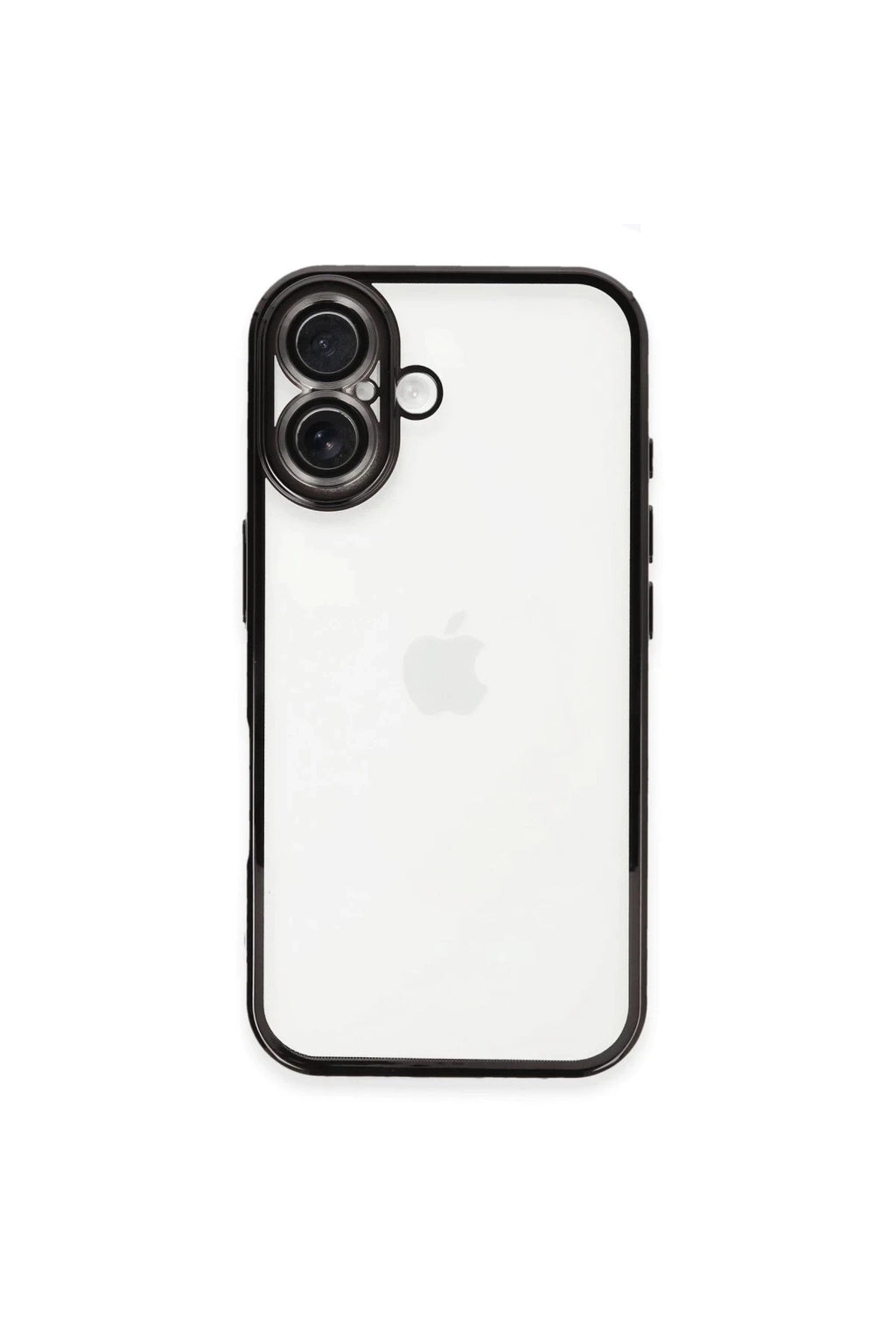 Apple iPhone 16 Uyumlu Kılıf Lensli Silikon - Siyah