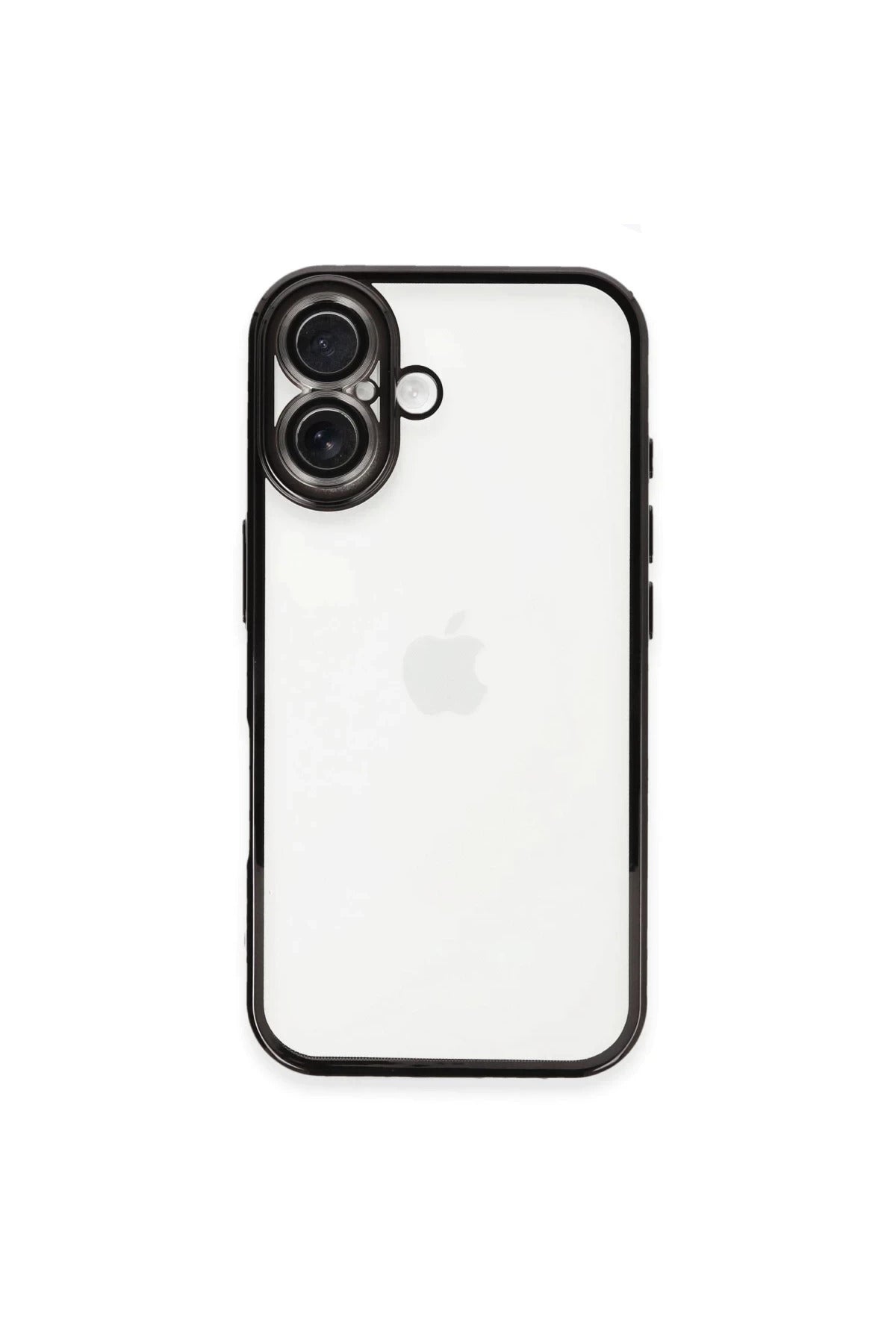 Apple iPhone 16 Uyumlu Kılıf Lensli Silikon - Siyah