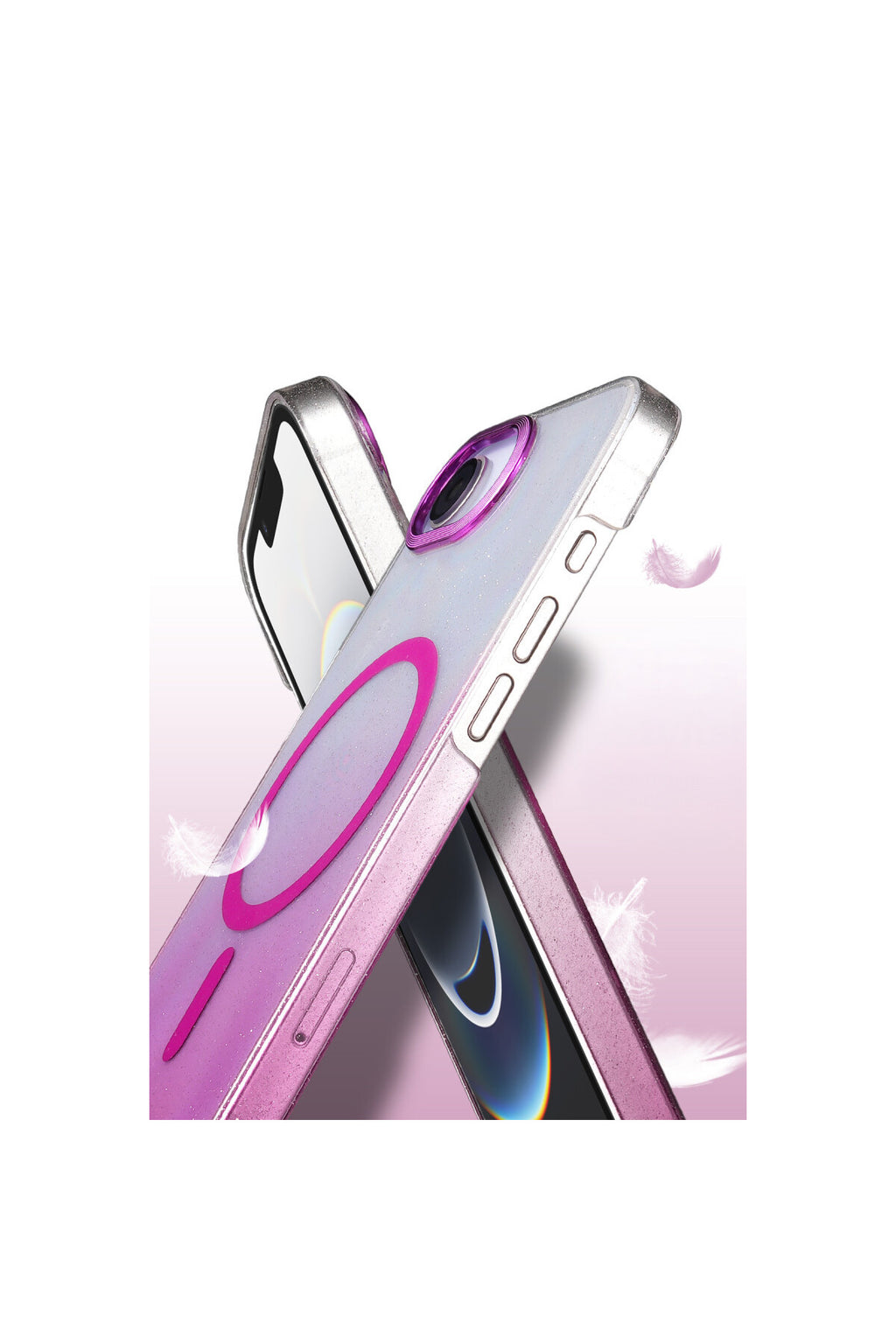 Apple iPhone 16E Uyumlu Glossy Magsafe Kapak - Mavi