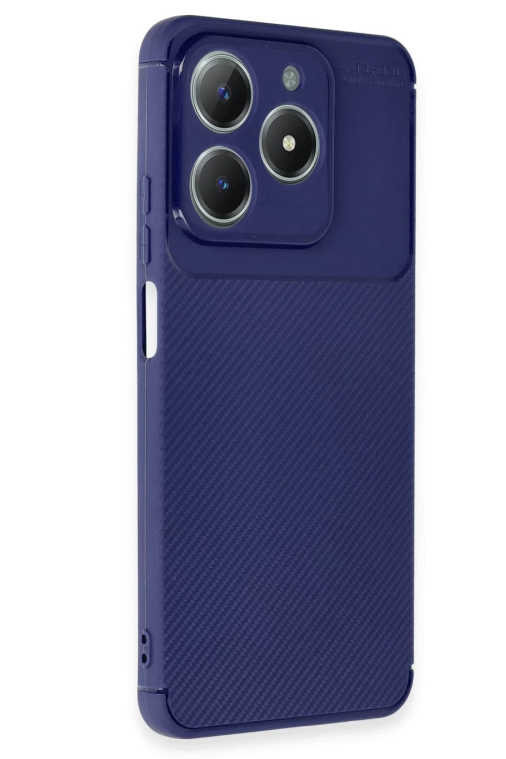 Realme C61 Uyumlu Kılıf Auto Focus Karbon Kapak - Lacivert
