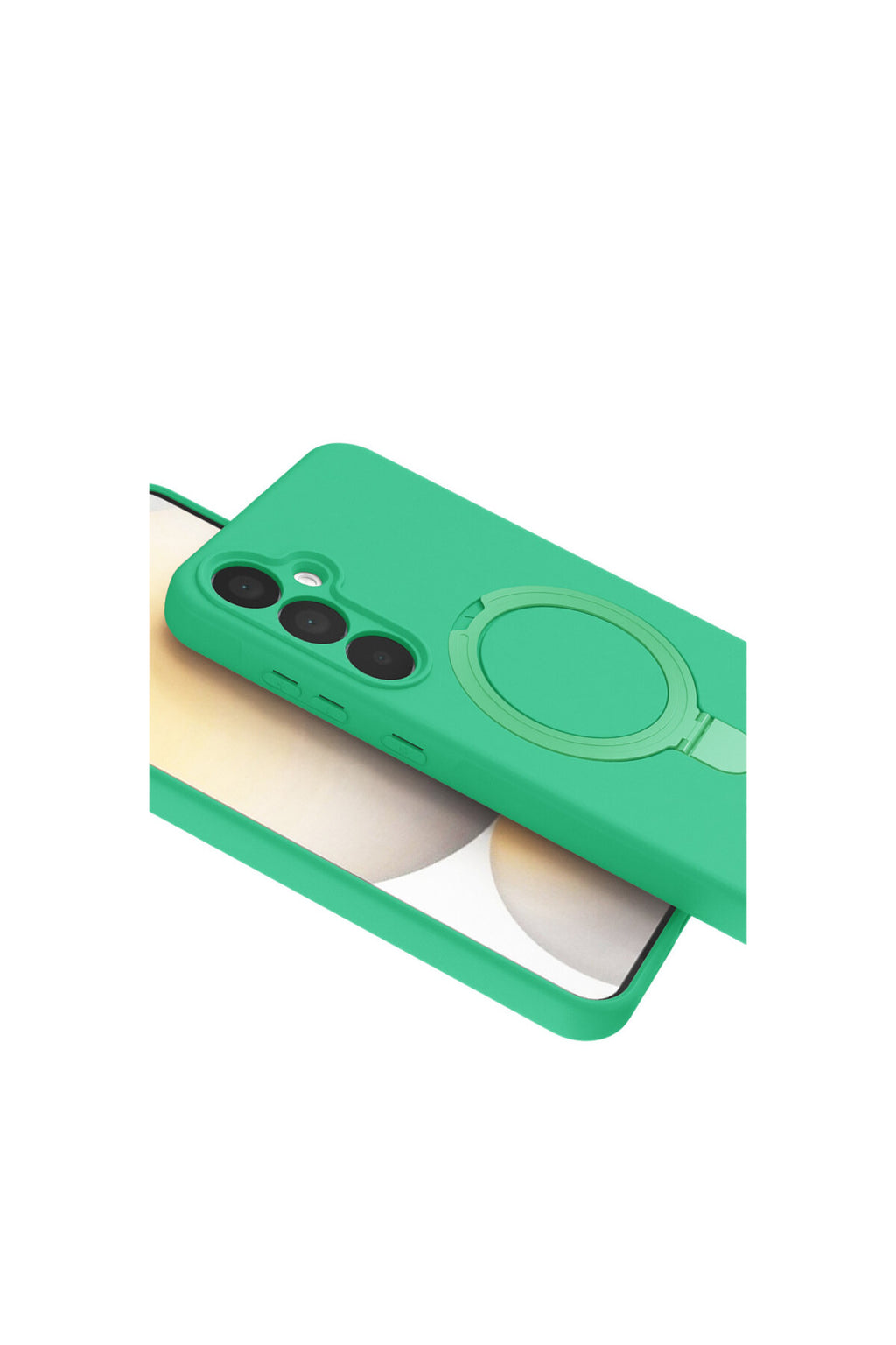 Samsung Galaxy A55 5G Uyumlu Regal Magsafe Standlı Kapak - Yeşil