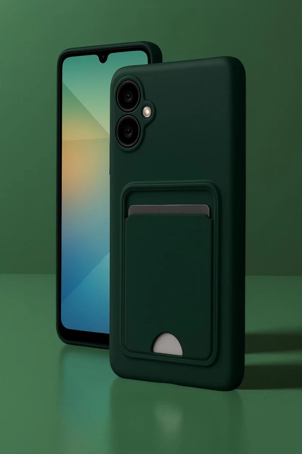 Samsung Galaxy A06 Uyumlu Kılıf Kelvin Kartvizitli Silikon - Mavi