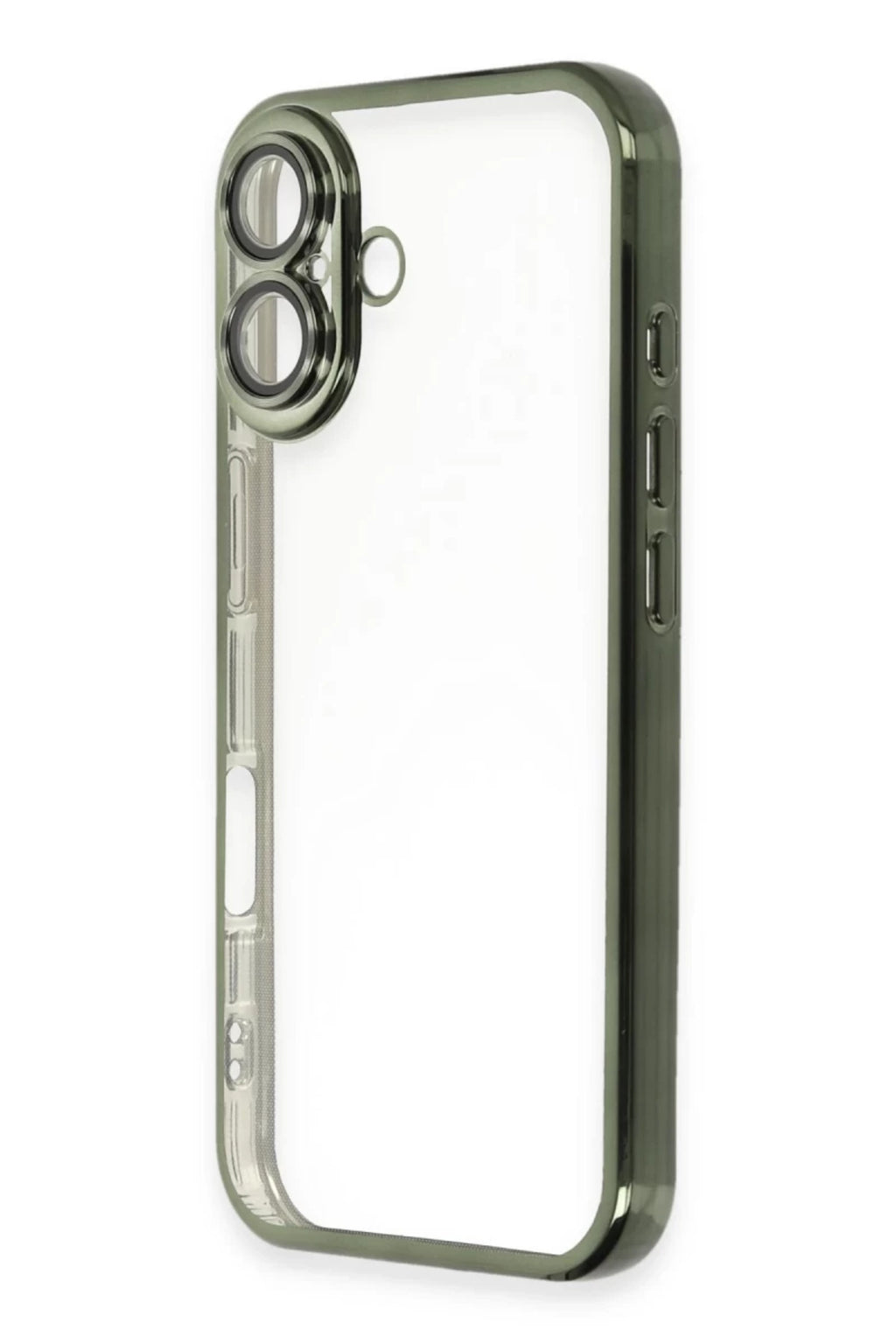 Apple iPhone 16 Plus Uyumlu Kılıf Lensli Silikon - Yeşil