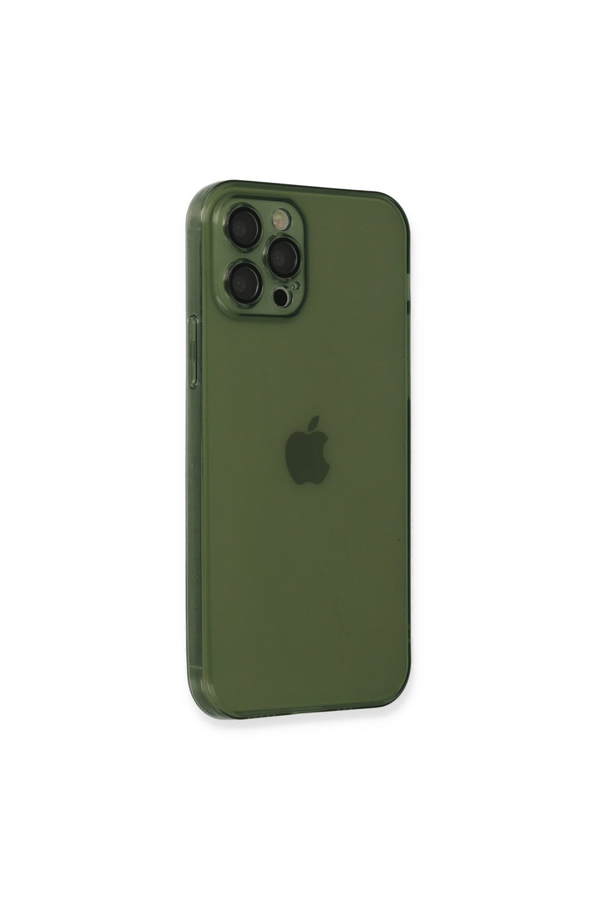 Apple iPhone 12 Pro Max Uyumlu Kılıf Fly Lens Silikon - Yeşil
