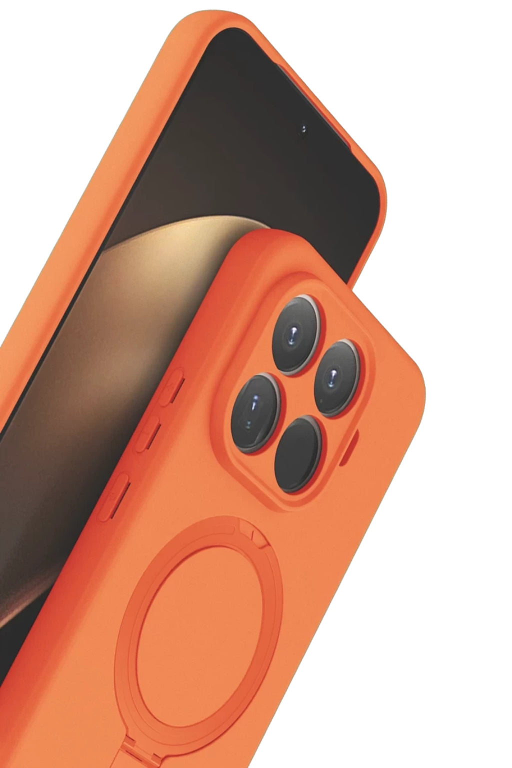 Xiaomi Mi 15T Pro Uyumlu Regal Magsafe Standlı Kapak - Turuncu