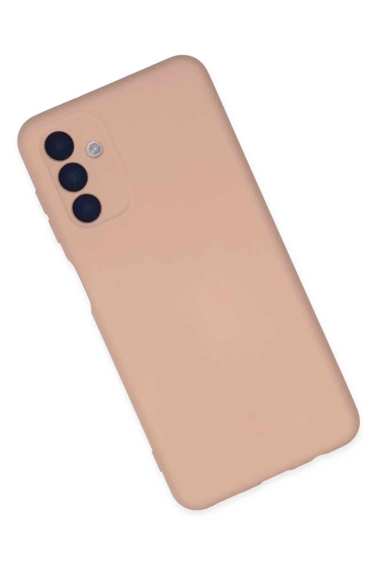 Samsung Galaxy A04S Uyumlu Kılıf Nano içi Kadife Silikon - Pudra