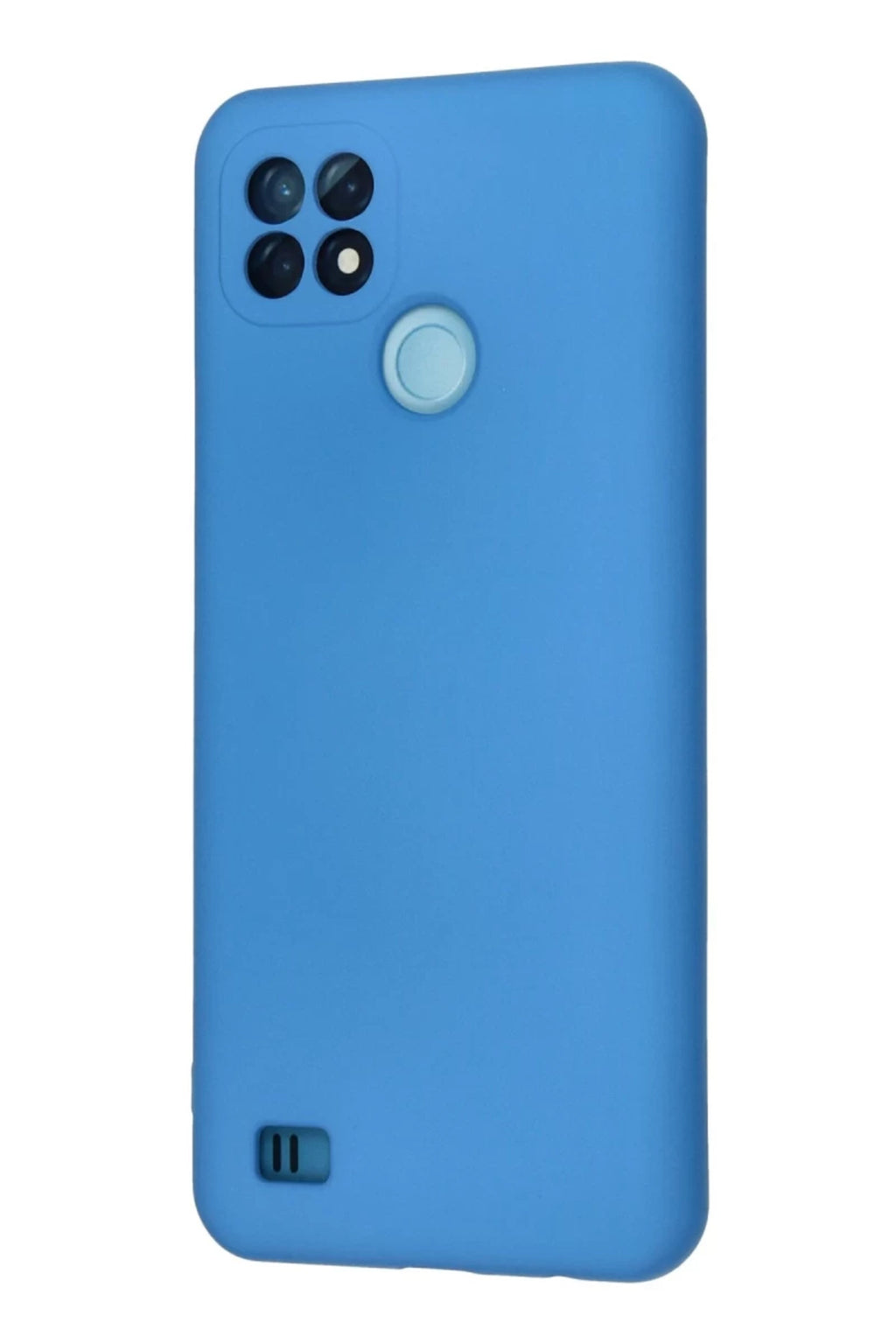 Realme C21 Uyumlu Kılıf Nano içi Kadife Silikon - Mavi
