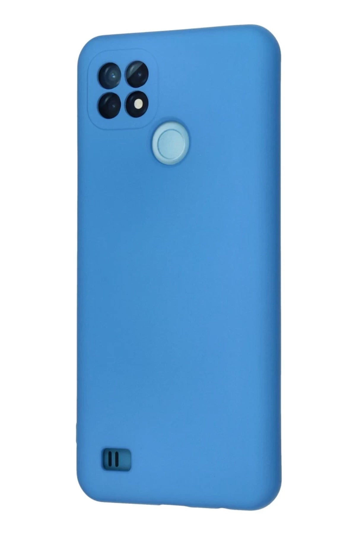 Realme C21 Uyumlu Kılıf Nano içi Kadife Silikon - Mavi