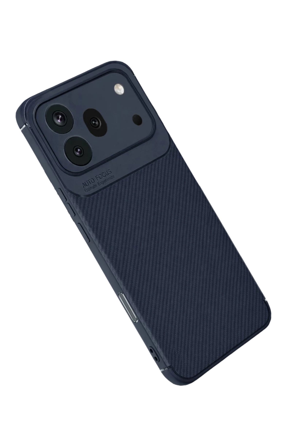 Huawei Honor 600 Pro Uyumlu Auto Focus Karbon Kapak - Lacivert