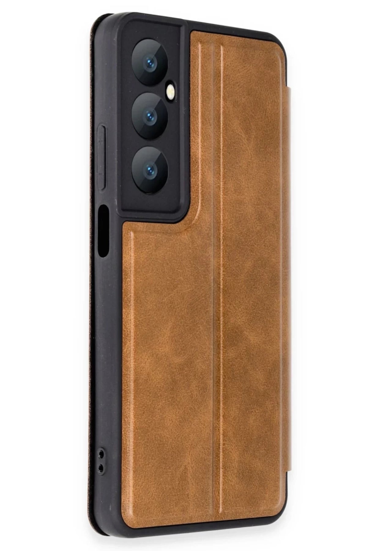 Realme C65 Uyumlu Kılıf Flip Cover - Taba